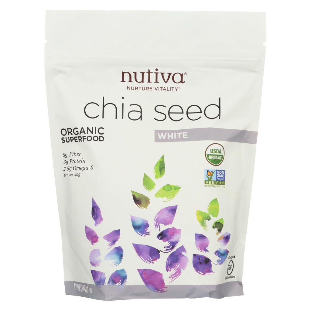 Nutiva Organic White Chia Seeds - 12 Oz