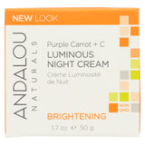 Andalou Naturals Luminous Night Cream Purple Carrot + C - 1.7 Oz