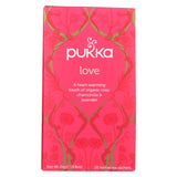 Pukka Herbal Teas Love Organic Rose Chamomile And Lavender Tea - Caffeine Free - Case Of 6 - 20 Bags