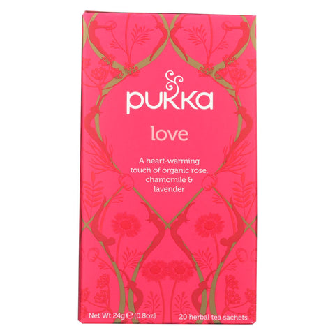 Pukka Herbal Teas Love Organic Rose Chamomile And Lavender Tea - Caffeine Free - 20 Bags