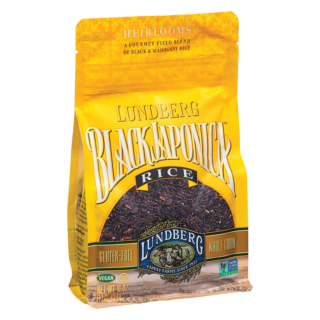 Lundberg Family Farms Eco - Farmed Gourmet Black Japonica Field Blend Rice - Case Of 6 - 1 Lb.