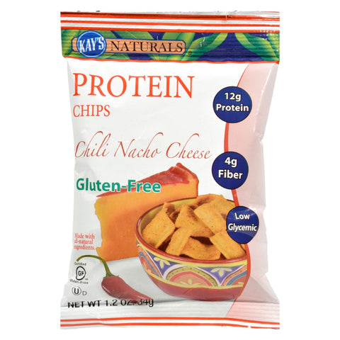 Kay's Naturals Better Balance Protein Chips Chili Nacho Cheese - 1.2 Oz - Case Of 6