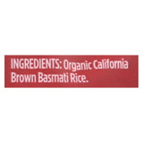 Lundberg Family Farms Organic California Basmati Rice - Brown - Case Of 6 - 1 Lb.