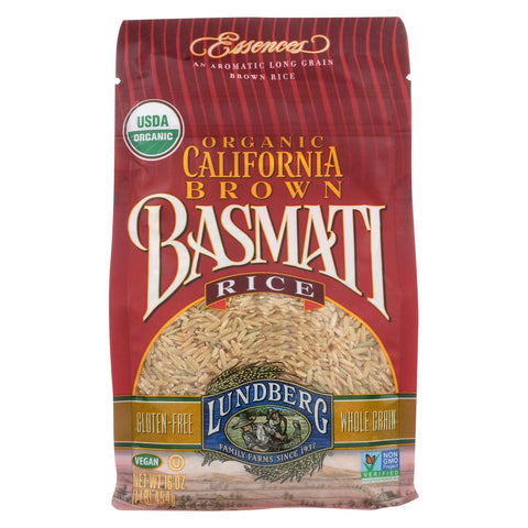 Lundberg Family Farms Organic California Basmati Rice - Brown - Case Of 6 - 1 Lb.