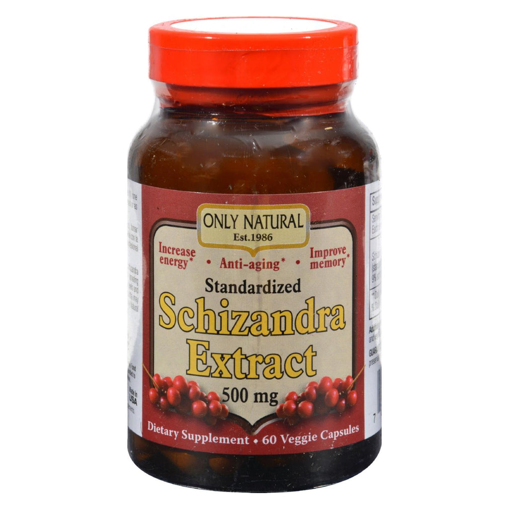 Only Natural Schizandra Extract - 500 Mg - 60 Veggie Capsules