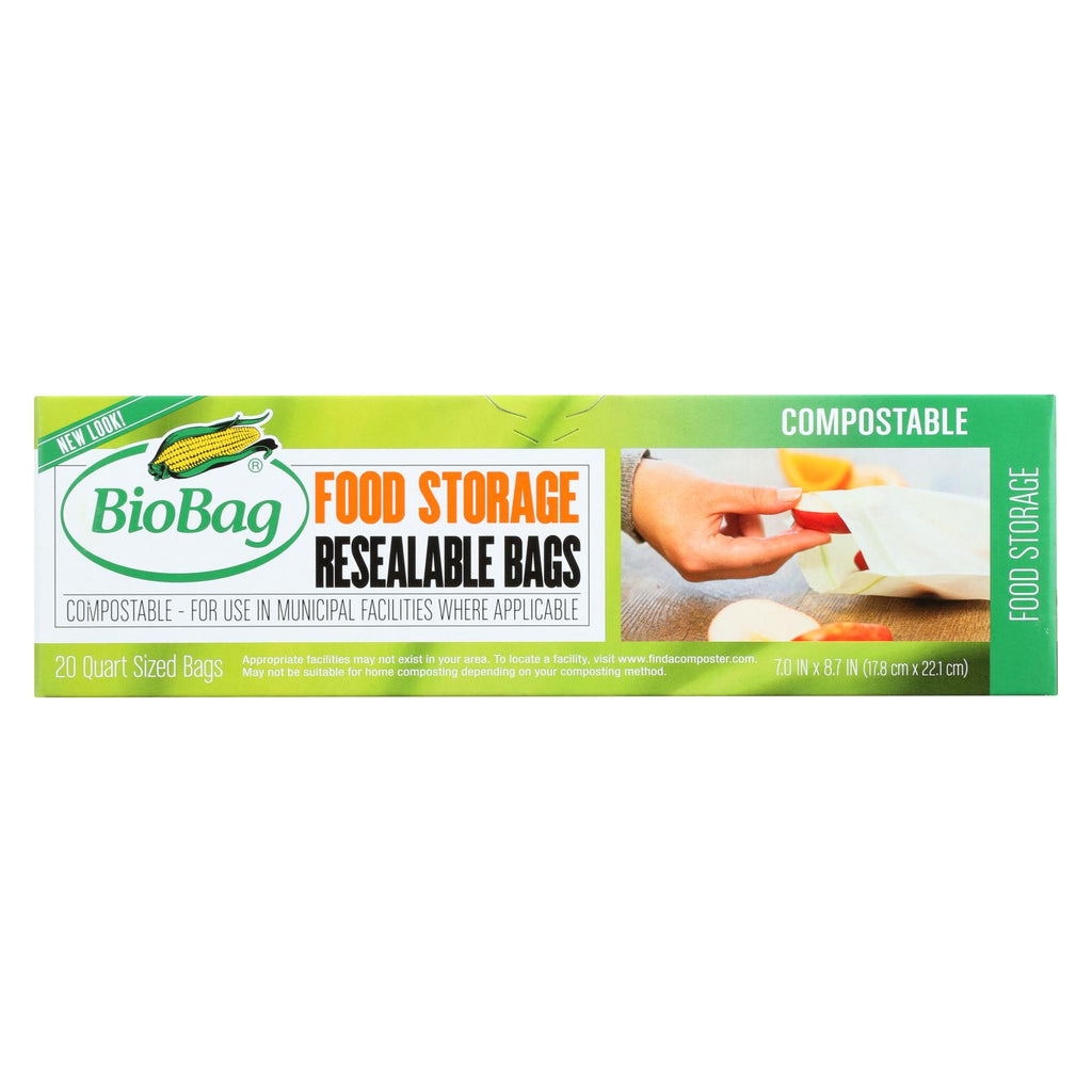 Biobag - Resealable Food Storage Bags - Case Of 12 - 20 Count