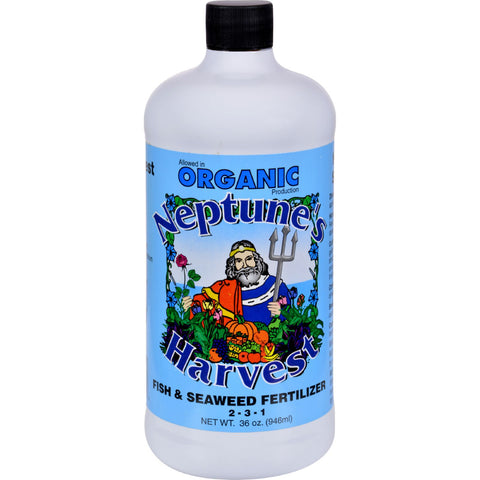 Neptune's Harvest Fish And Seaweed Fertilizer Blend - Blue Label - 36 Oz