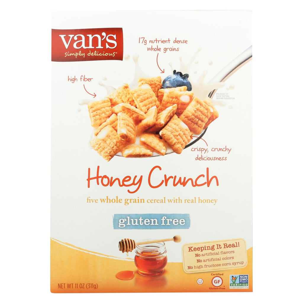 Van's Natural Foods Gluten Free Cereals - Honey Crunch - Case Of 6 - 11 Oz.