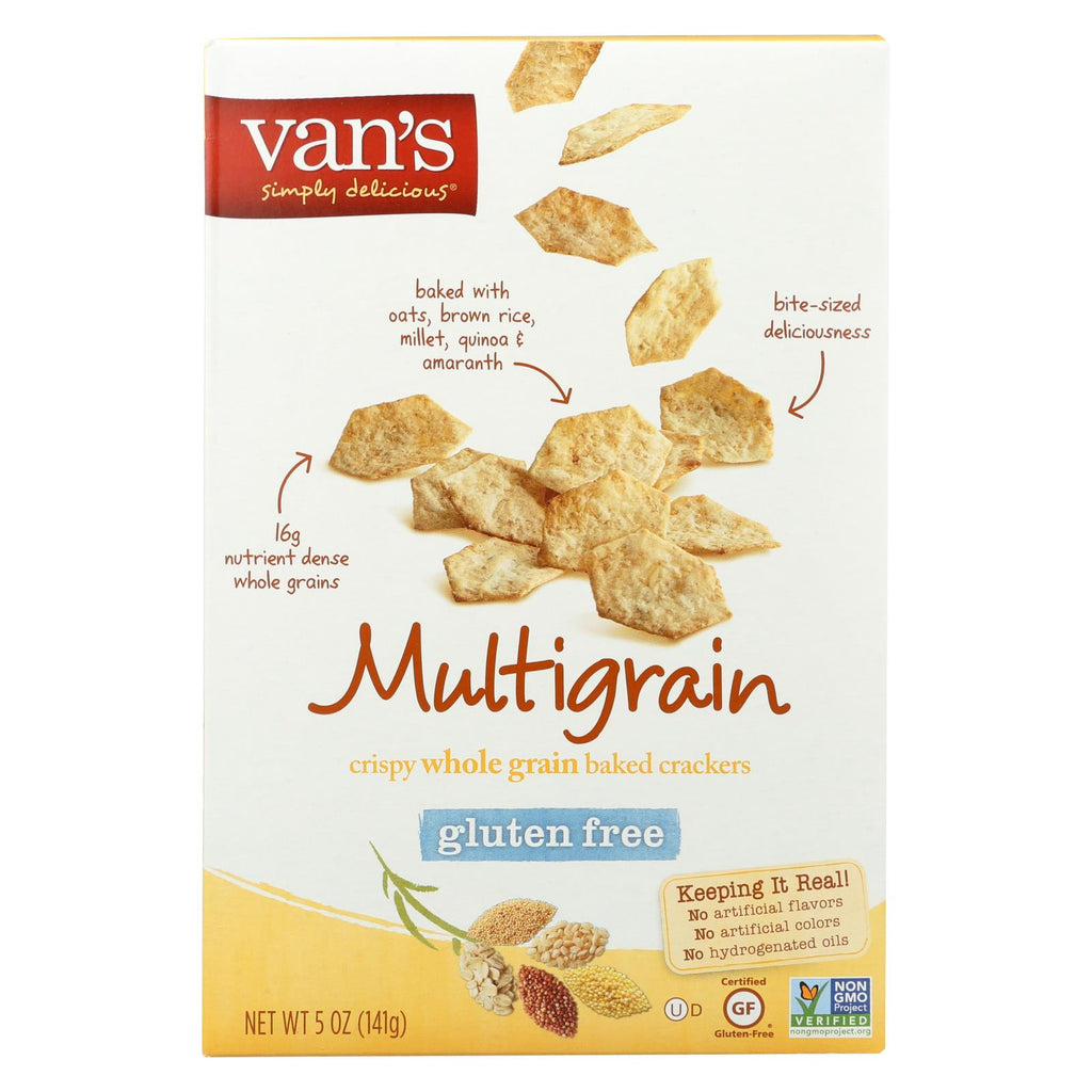 Van's Natural Foods Gluten Free Crackers - Multi Grain - Case Of 6 - 5 Oz.