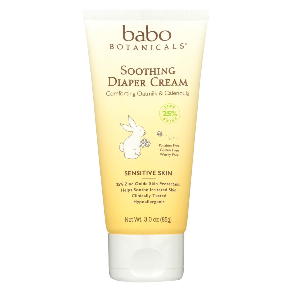 Babo Botanicals - Diaper Cream - Soothing - 3 Oz