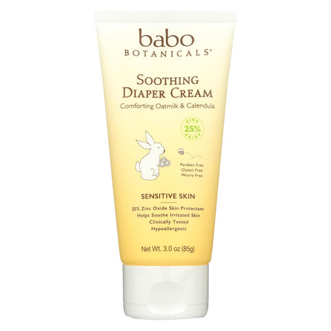 Babo Botanicals - Diaper Cream - Soothing - 3 Oz