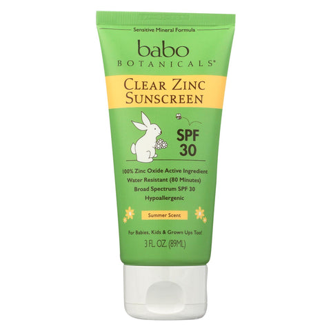 Babo Botanicals - Sunscreen - Clear Zinc - Spf 30 - 3 Fl Oz