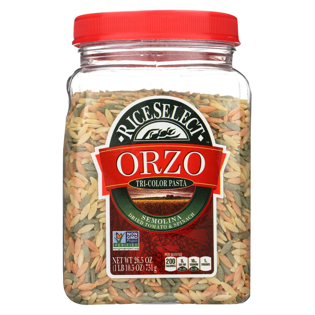 Rice Select Orzo - Tri - Color - Case Of 4 - 26.5 Oz.