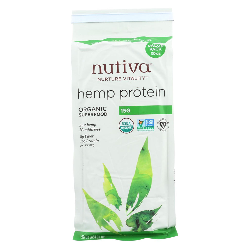 Nutiva Organic Hemp Protein - 15 G Raw Orgainc Protein - 30 Oz