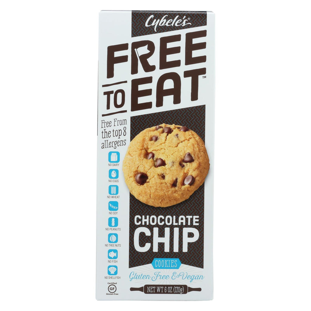 Cybel's Free To Eat Chocolate Chip Cookies - Case Of 6 - 6 Oz.