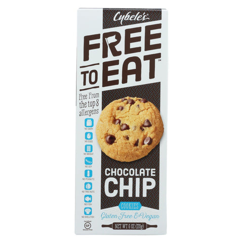 Cybel's Free To Eat Chocolate Chip Cookies - Case Of 6 - 6 Oz.