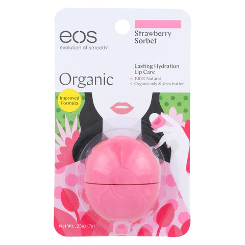 Eos Products - Lip Balm - Strawberry Sorbet - Case Of 6 - .25 Oz.