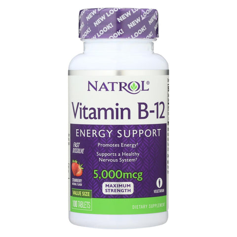 Natrol Fast Dissolving Vitamin B12 - 5000 Mcg - 100 Tabs