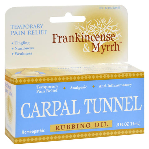 Frankincense And Myrrh Carpal Tunnel Rubbing Oil - 0.5 Fl Oz