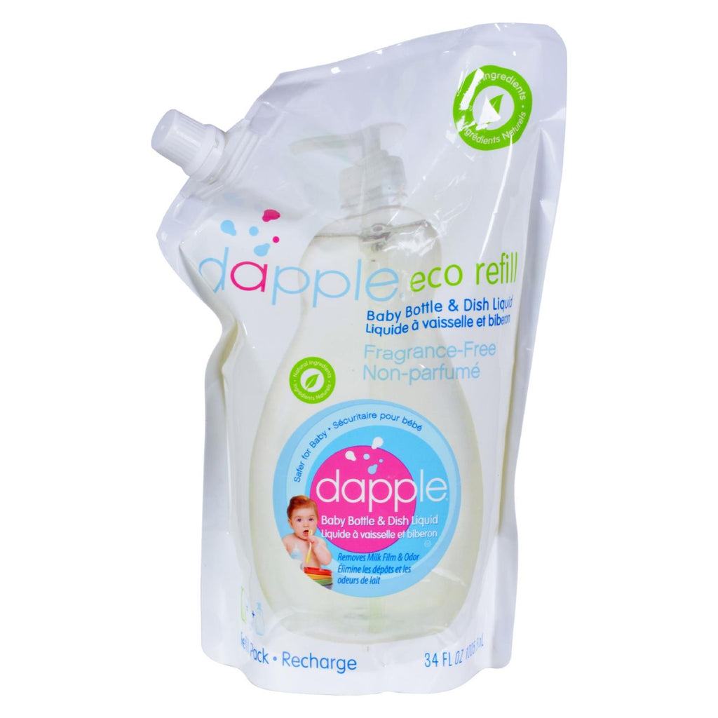 Dabble Baby Bottle And Dish Liquid - Refill Pack Fragrance Free - 34 Fl Oz