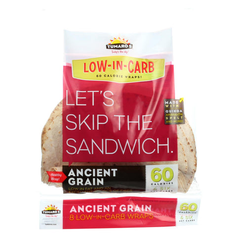 Tumaros Low-in-carb Wraps - Ancient Grain - 8" -  8 Ct. - Case Of 6