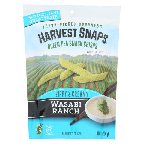 Calbee Snapea Crisp - Snapea Crisps - Wasabi Ranch - Case Of 12 - 3.3 Oz