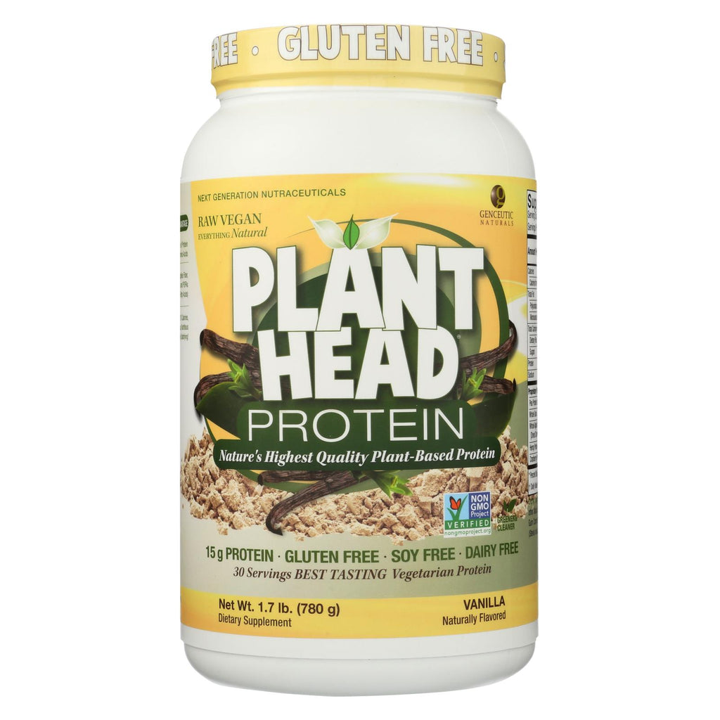 Genceutic Naturals Plant Head Protein - Vanilla - 1.65 Lb