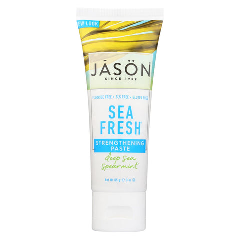 Jason Natural Products Toothpaste - Sea Fresh - Antiplaque And Strengthening - Flouride-free - 3 Oz - Case Of 12