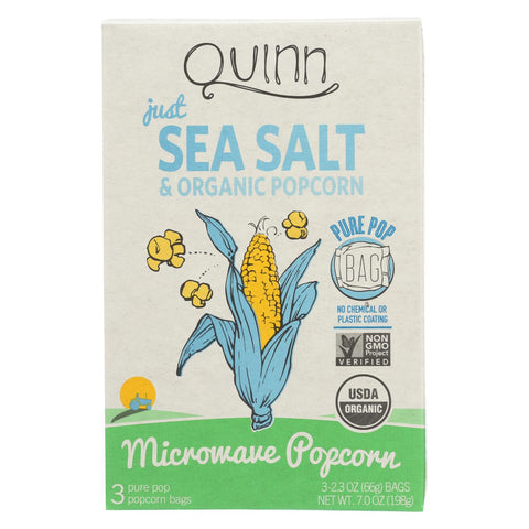 Quinn - Microwave Popcorn - Just Sea Salt - Case Of 6 - 7 Oz.