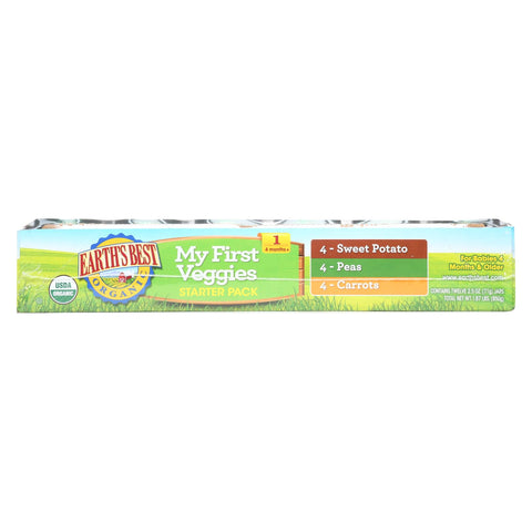 Earth's Best Organic My First Veggies Starter Pack Baby Food - Case Of 1 - 2.5 Oz.