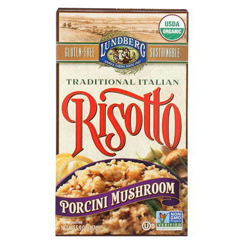 Lundberg Family Farms Risotto Porcini Mushroom - Case Of 6 - 5.9 Oz.