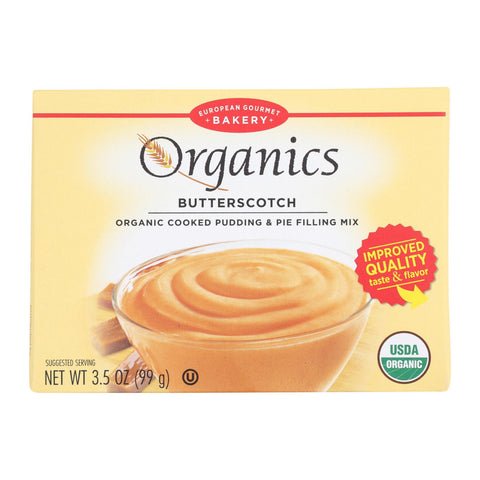 European Gourmet Bakery Organic Butterscotch Pudding Mix - Butterscotch - Case Of 12 - 3.5 Oz.