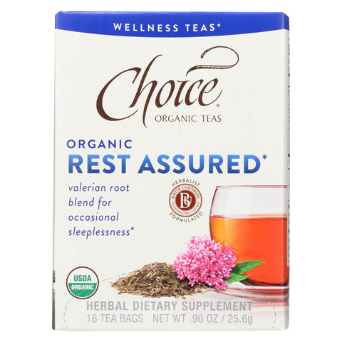 Choice Organic Teas - Organic Rest Assured Tea - 16 Bags - Case Of 6