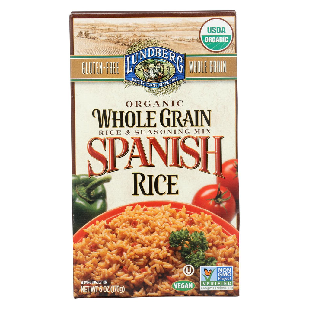 Lundberg Family Farms Organic Whole Grain Spanish Rice - Case Of 6 - 6 Oz.