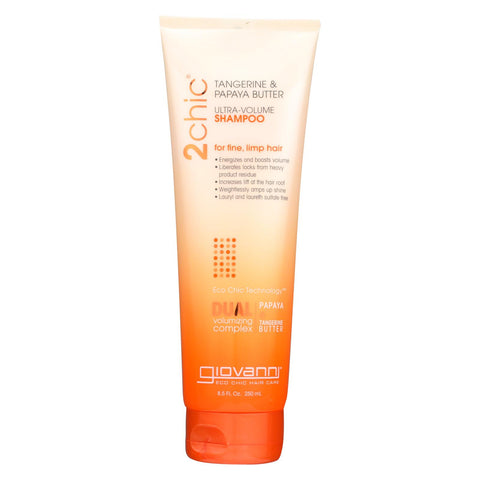 Giovanni Hair Care Products 2chic Shampoo - Ultra-volume Tangerine And Papaya Butter - 8.5 Fl Oz