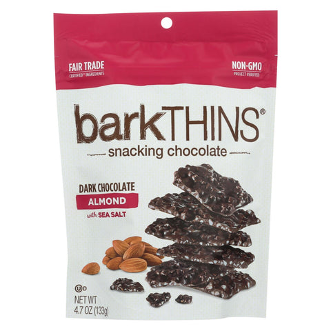 Bark Thins Bark Thins Dark Chocolate - Almond With Sea Salt - Case Of 12 - 4.7 Oz.