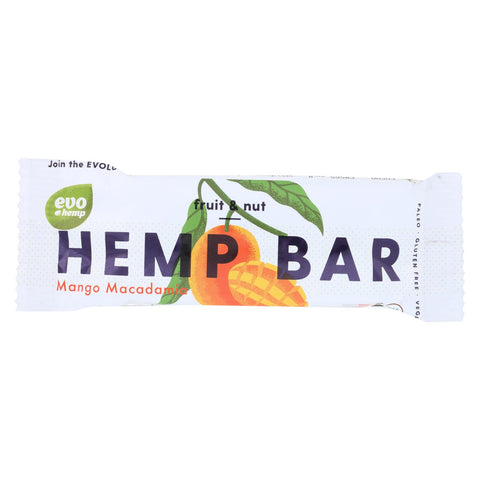 Evo Hemp Organic Hemp Bars - Mango Macadamia Energy - 1.69 Oz Bars - Case Of 12