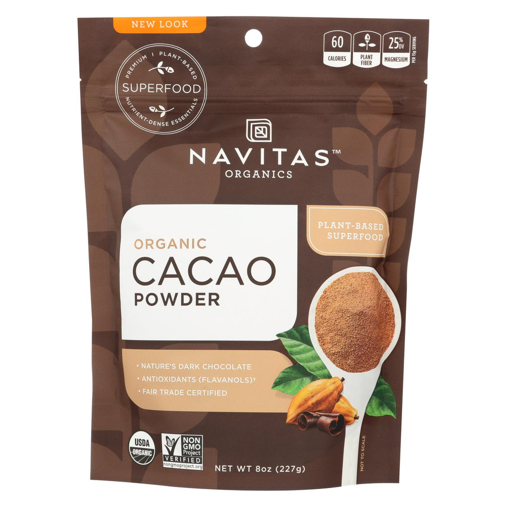 Navitas Naturals Cacao Powder - Organic - Raw - 8 Oz - Case Of 12