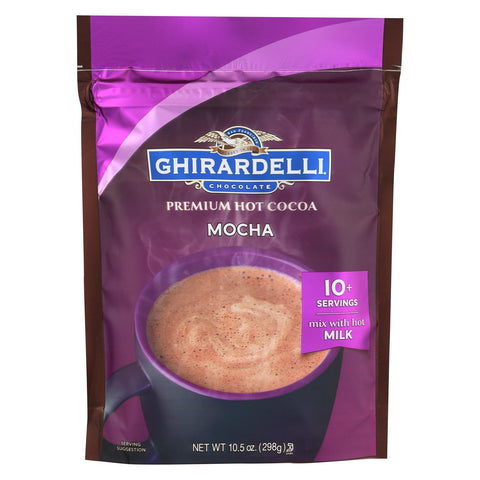 Ghirardelli Hot Cocoa - Premium - Chocolate Mocha - 10.5 Oz - Case Of 6