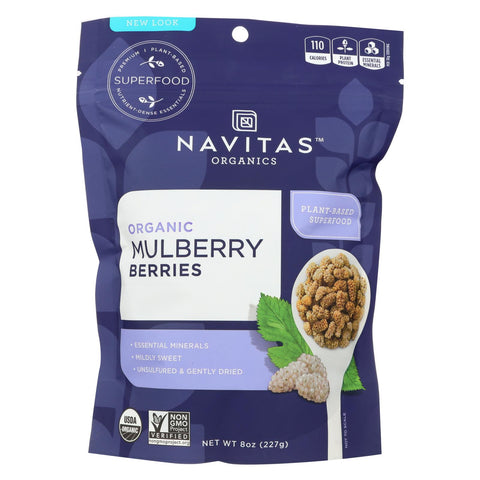 Navitas Naturals Mulberry Berries - Organic - Sun-dried - 8 Oz - Case Of 12