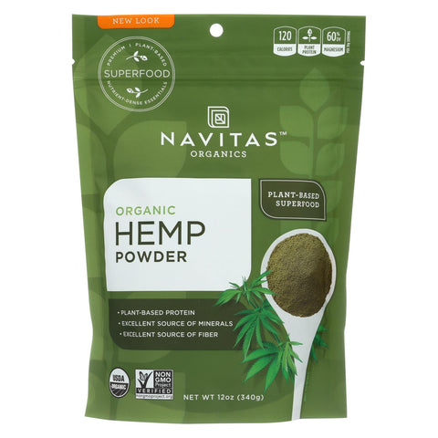 Navitas Naturals Protein Powder - Organic - Hemp - Raw - 12 Oz - Case Of 6