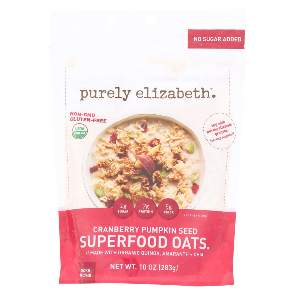 Purely Elizabeth Oatmeal - Organic - Ancient Grain - Cranberry Pumpkin Seed - 10 Oz - Case Of 6