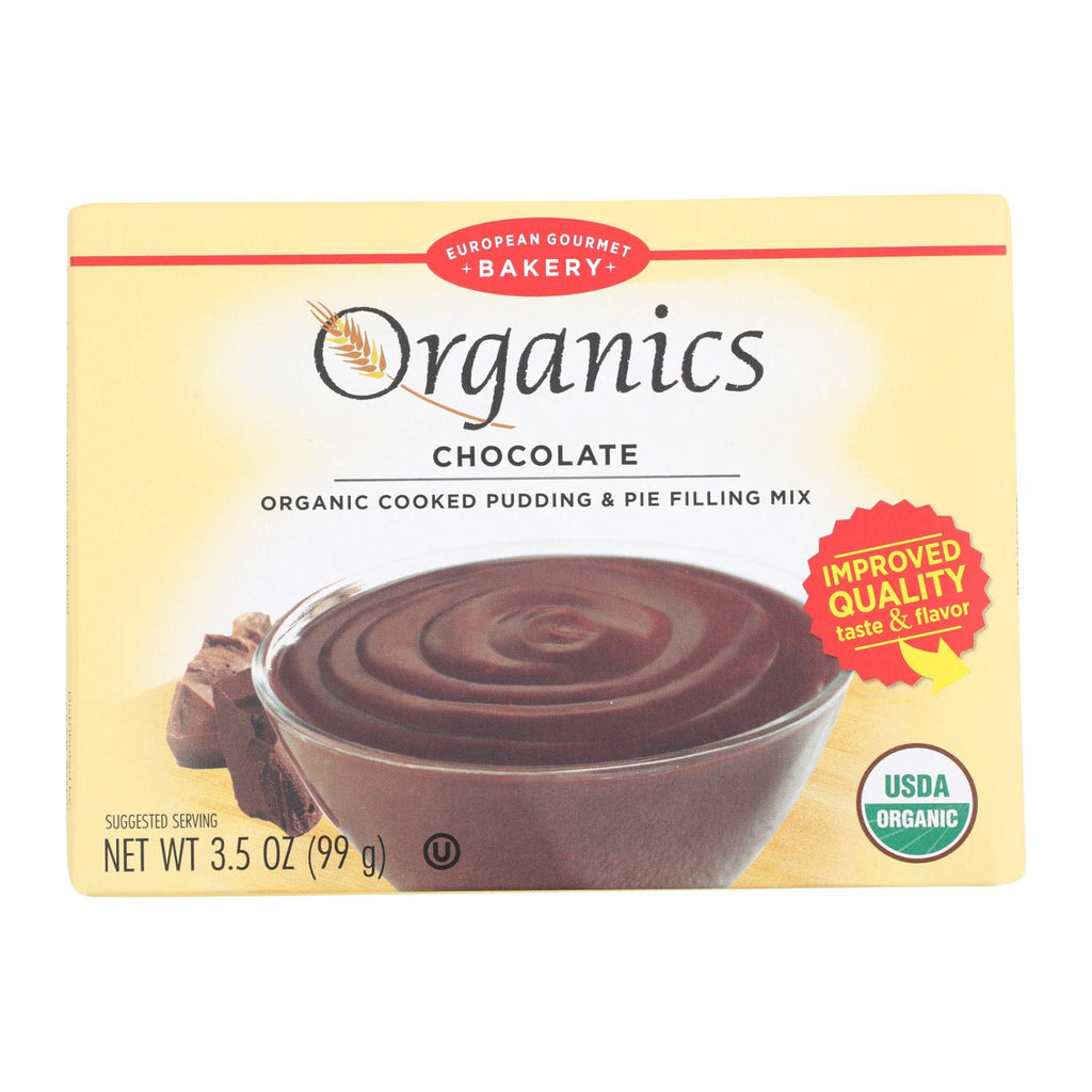 European Gourmet Bakery Organic Chocolate Pudding Mix - Pudding Mix - Case Of 12 - 3.5 Oz.