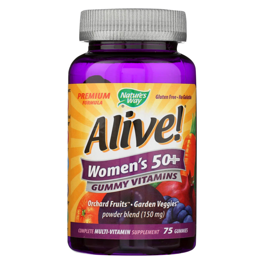 Nature's Way - Alive! Women's Multi-vitamin Gummies - 50 Plus - 75 Gummies