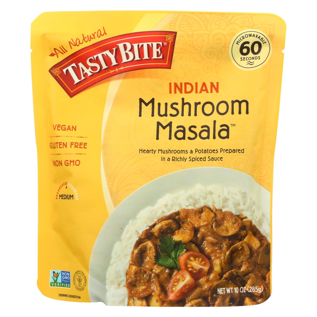 Tasty Bite Entree - Indian Cuisine - Mushroom Masala - 10 Oz - Case Of 6