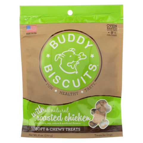 Cloud Star Buddy Biscuits Dog Treats - Roasted Chicken - Case Of 12 - 6 Oz.