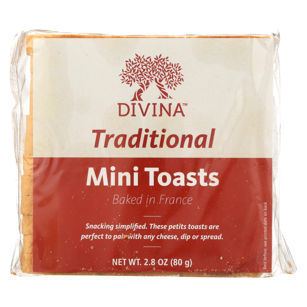 Divina - Traditional Mini Toasts - Case Of 24 - 2.8 Oz.