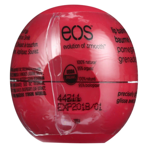 Eos Products - Lip Balm - Smooth Sphere - Organic - Pomegranate Raspberry - .25 Oz - Case Of 8