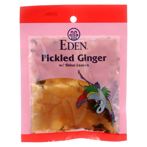 Eden Foods Pickled Ginger - With Shiso Leaves - 2.1 Oz - Case Of 12