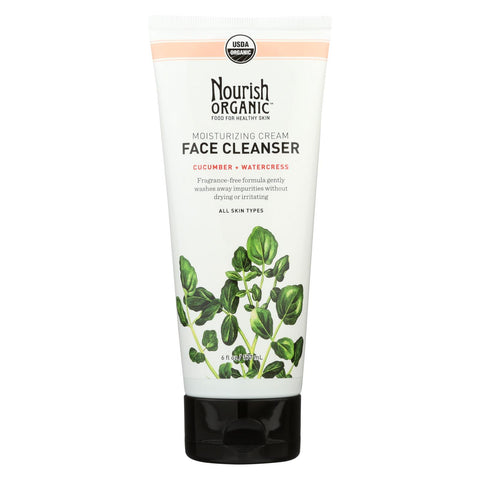 Nourish Organic Face Cleanser - Moisturizing Cream Cucumber And Watercress - 6 Oz